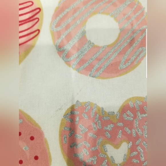 Lot of 4 Thro By Marlo Lorenz Tote Bags Blue/Gold Heart&Pink Donut Patterns - Picture 7 of 7